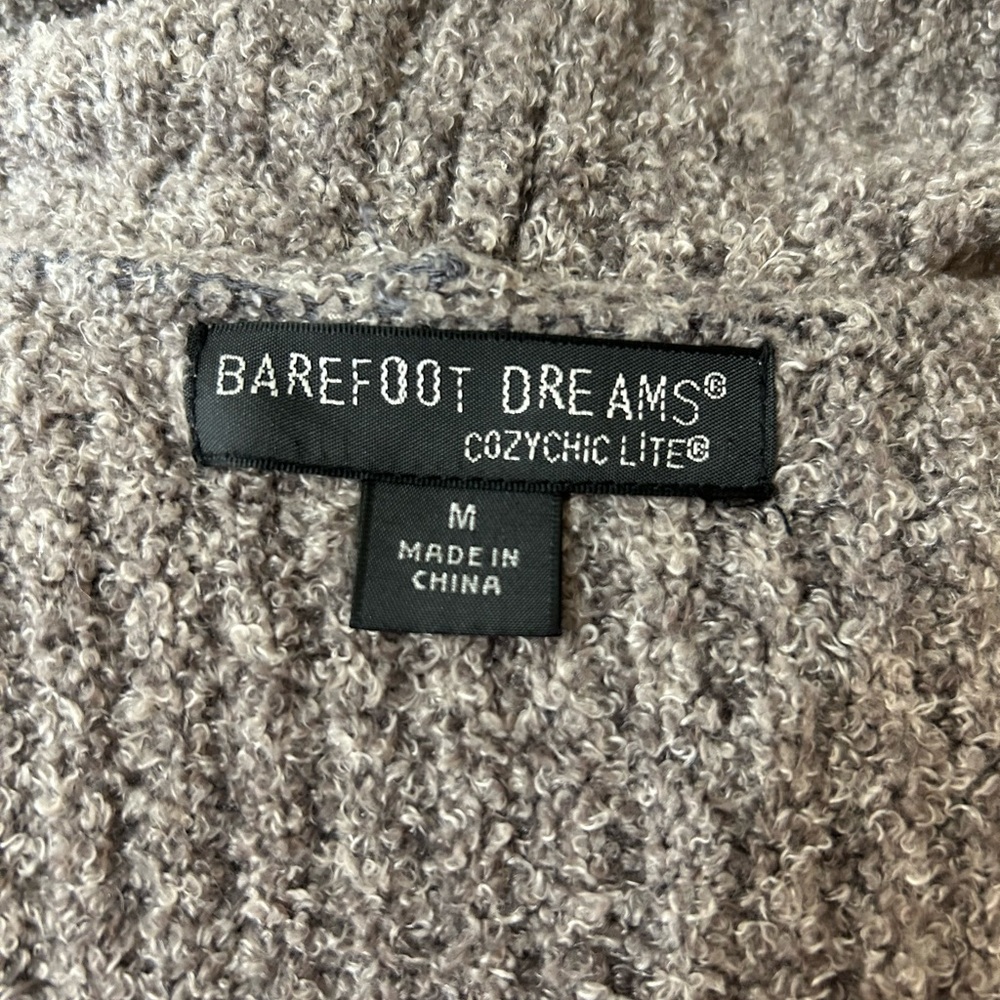 Barefoot Dreams CozyChic Lite Montecito Cardigan Gray Medium Style 494 - Picture 5 of 6